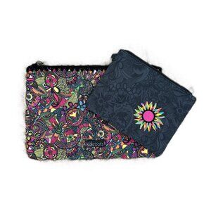 Sakroots Zip Pouches 2 Embroidered Floral Cosmetic Bags
